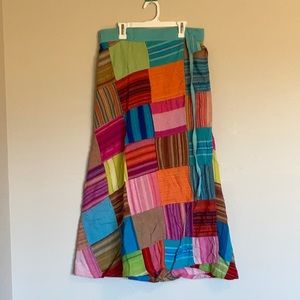 Authentic Guatemalan Patchwork Wrap Hippie Skirt
